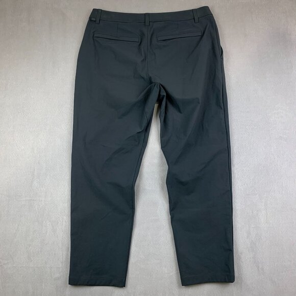 Lululemon Mens Pants 34 Oil Gray Chino ABC Classic-Fit Trouser Warpstreme 34x28 - Picture 11 of 15